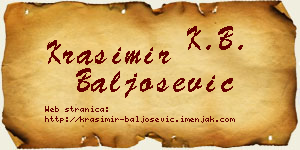 Krasimir Baljošević vizit kartica